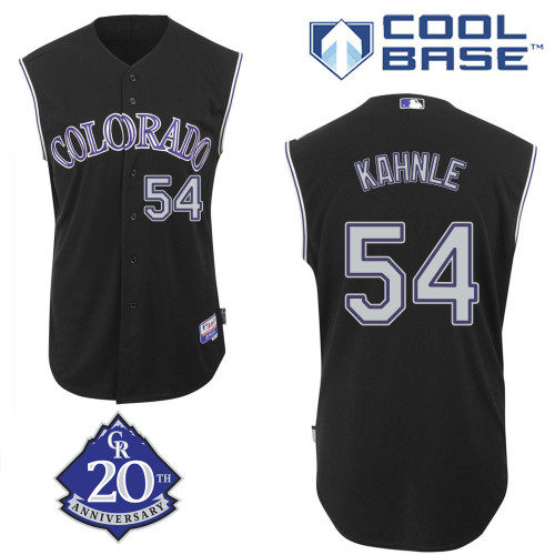 Tommy Kahnle #54 mlb Jersey-Colorado Rockies Women's Authentic Alternate 2 Black Baseball Jersey